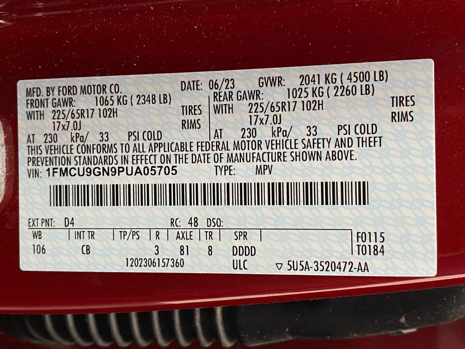 2023 Ford Escape Active AWD