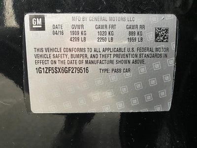 2016 Chevrolet Malibu 4dr Sdn LT w/2LT