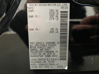 2025 Nissan Altima SV FWD