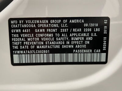 2020 Volkswagen Passat 2.0T SE Auto