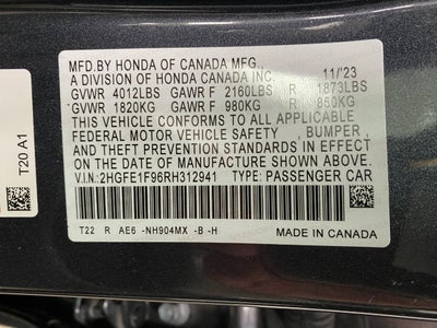 2024 Honda Civic Sedan Touring CVT