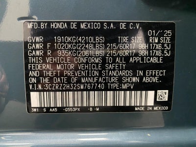 2025 Honda HR-V LX AWD CVT