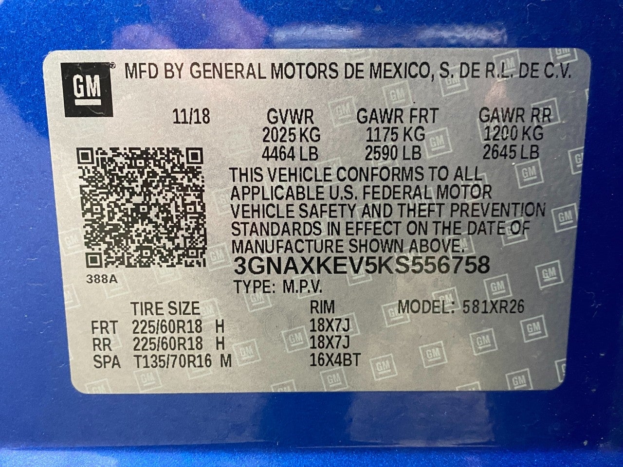 2019 Chevrolet Equinox FWD 4dr LT w/1LT