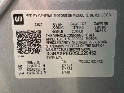 2025 Chevrolet Equinox AWD 4dr LT w/2LT