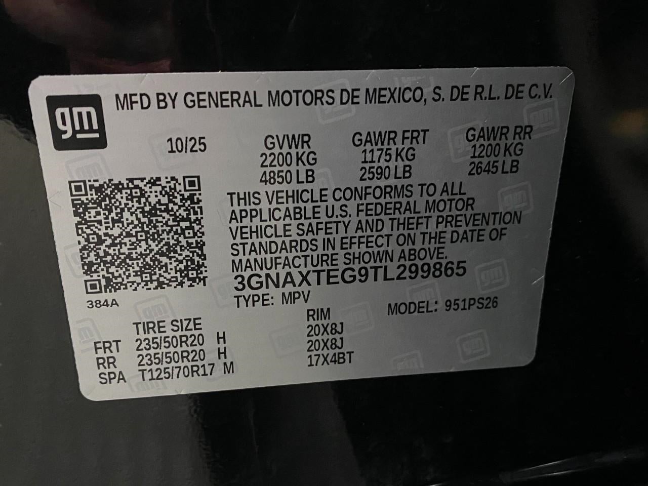 2026 Chevrolet Equinox AWD 4dr RS w/2RS