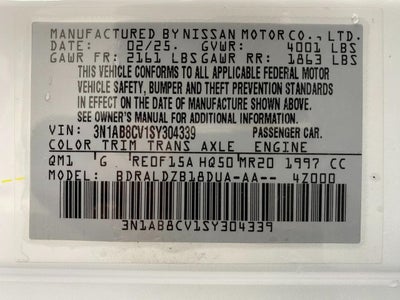 2025 Nissan Sentra SV CVT