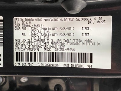 2023 Toyota Tacoma 4WD TRD Sport Double Cab 5' Bed V6 AT