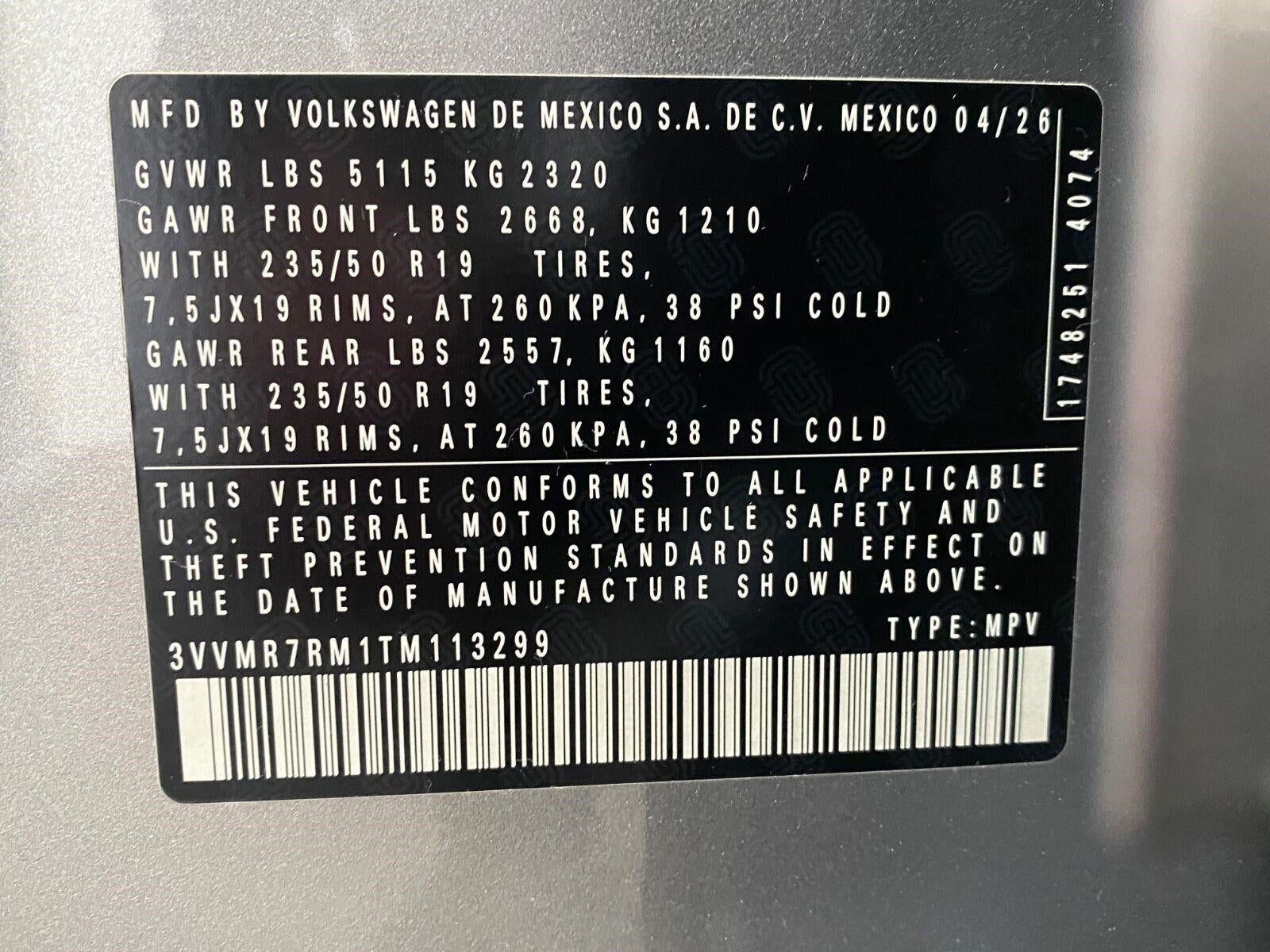 2026 Volkswagen Tiguan SE 4MOTION