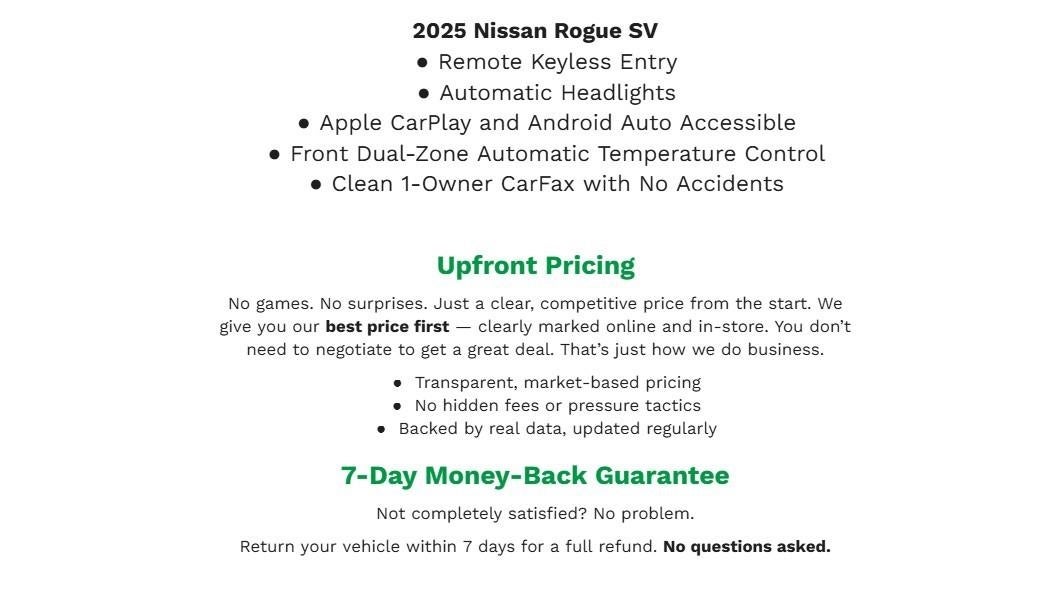2025 Nissan Rogue AWD SV