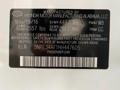 2017 Hyundai Sonata Limited 2.4L