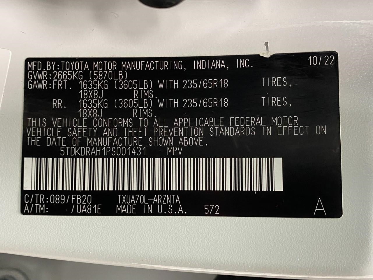 2023 Toyota Highlander L FWD