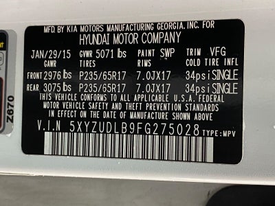 2015 Hyundai Santa Fe Sport AWD 4dr 2.4