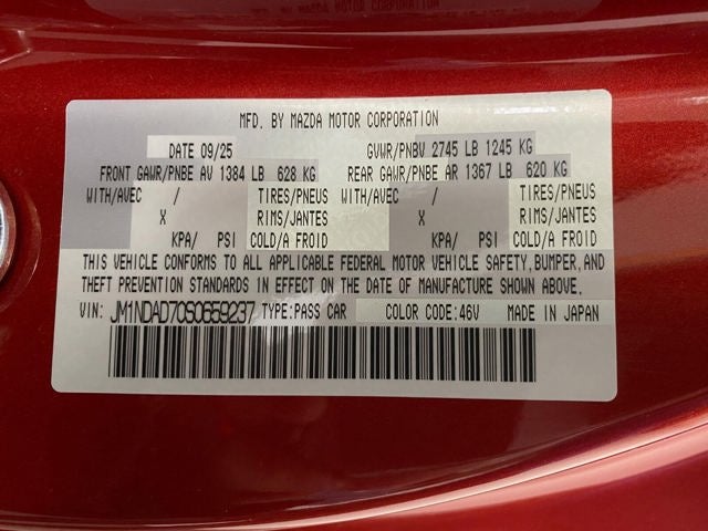 2025 Mazda Mazda MX-5 Miata Grand Touring Manual