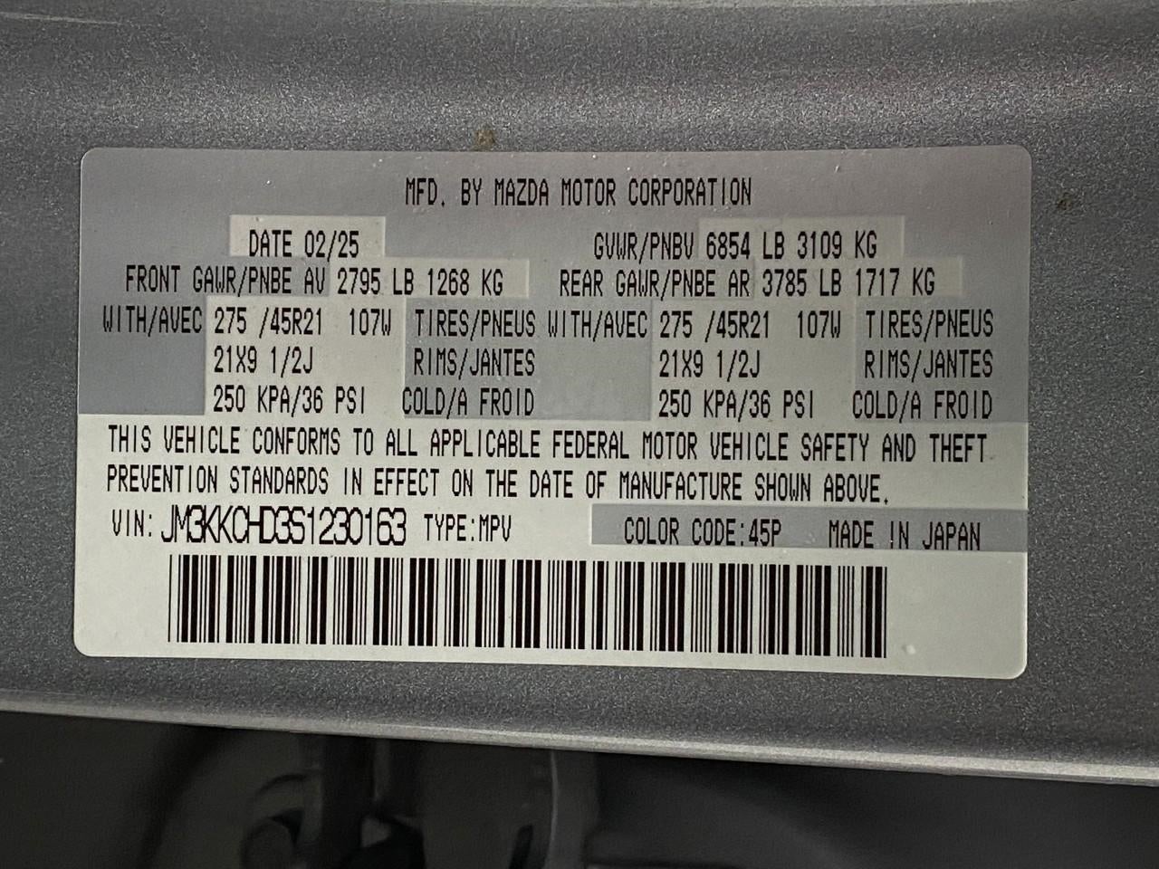 2025 Mazda Mazda CX-90 3.3 Turbo Premium Sport