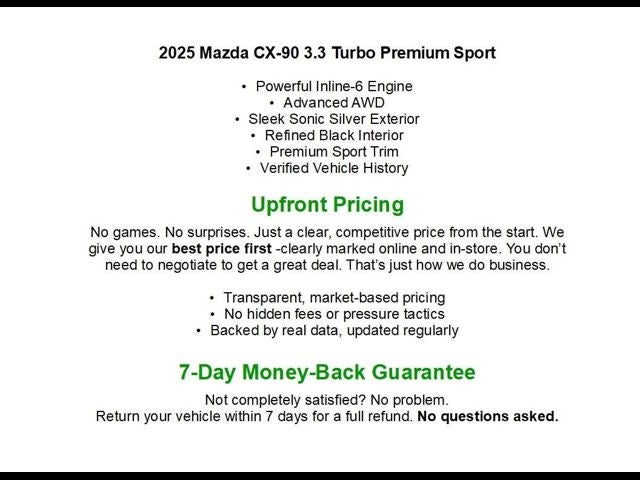 2025 Mazda Mazda CX-90 3.3 Turbo Premium Sport
