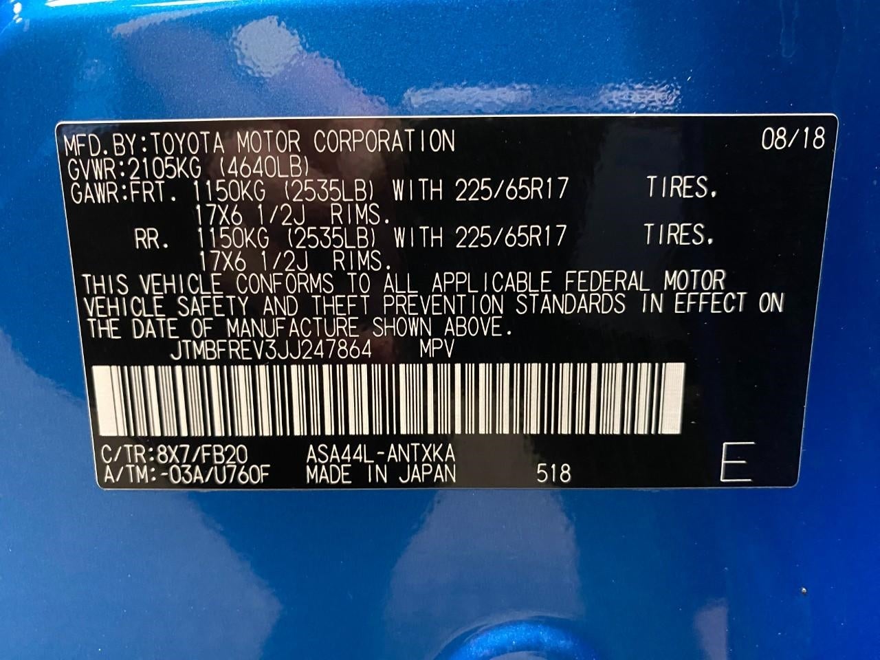 2018 Toyota RAV4 LE AWD