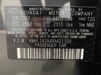 2024 Hyundai Sonata SEL 2.5L FWD