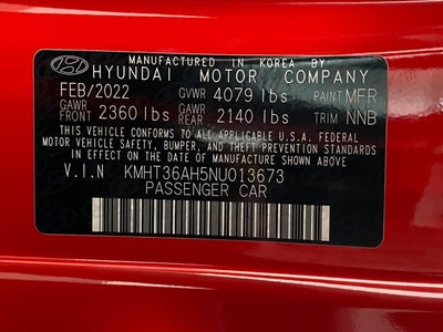 2022 Hyundai Veloster N DCT