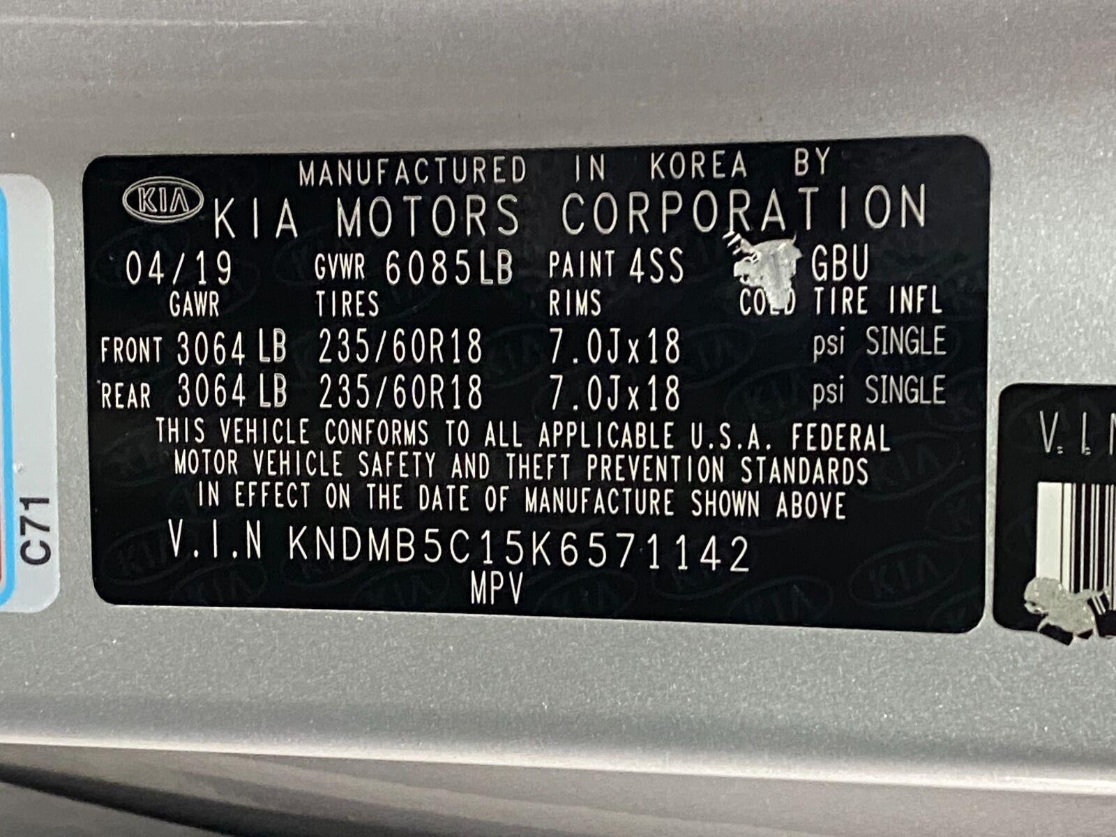 2019 Kia Sedona EX FWD